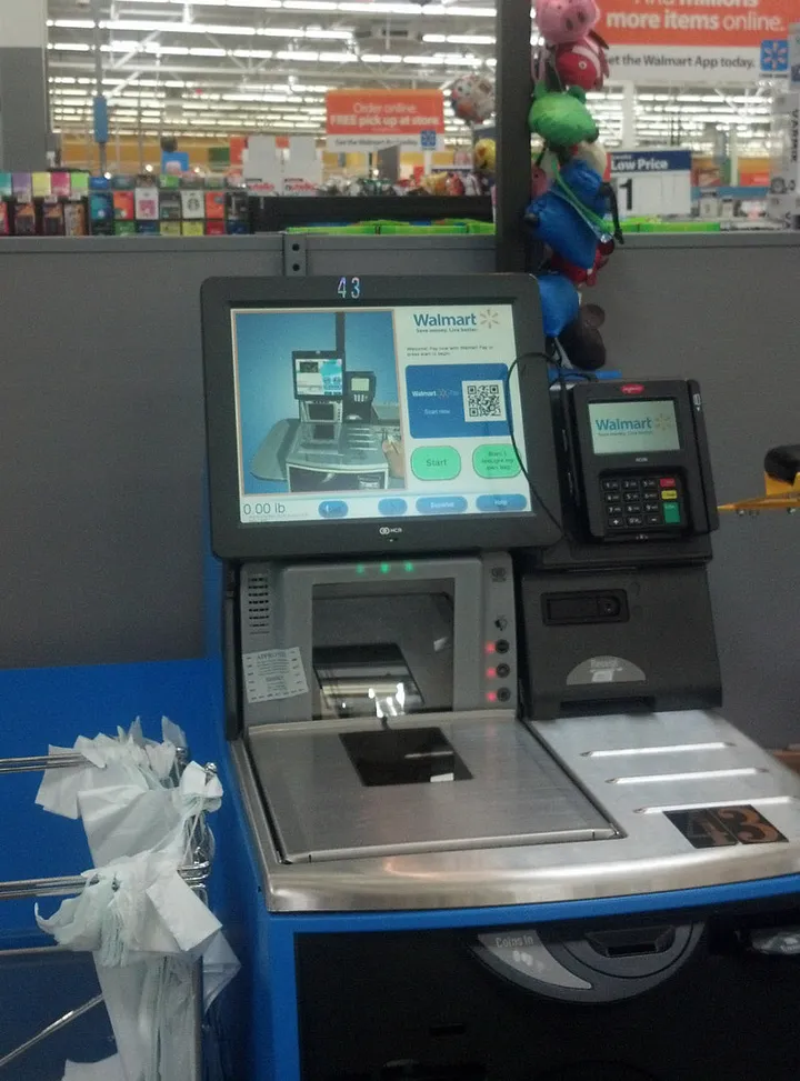 Walmart self checkout unit